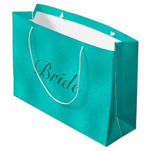 Turquoise shimmering abstract background large gift bag