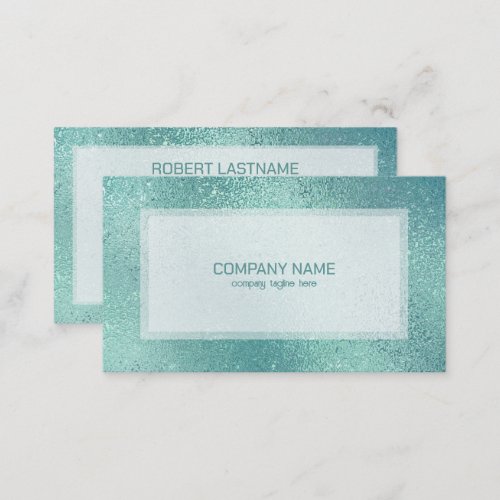 Turquoise shimmering iridescent texture background business card
