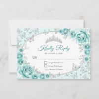 Turquoise Silver Quinceanera Reply