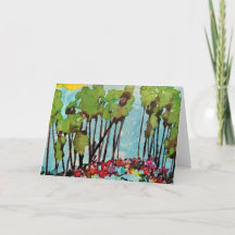 Turquoise Skies Alcohol Ink Boho Landscape Abstrac