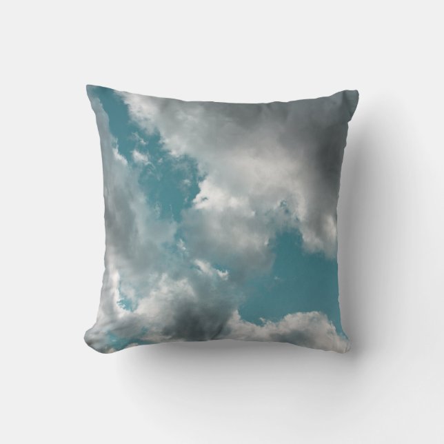 Turquoise Skies Throw Pillow (Front)