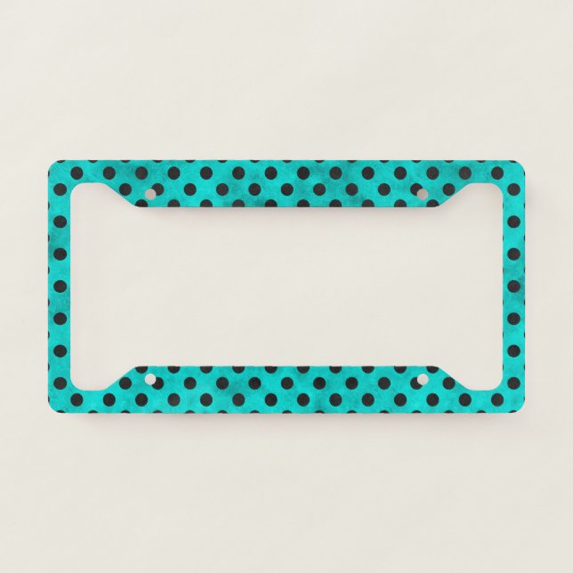 Turquoise Skulls and Sunflower Series Design 12  License Plate Frame (Front)