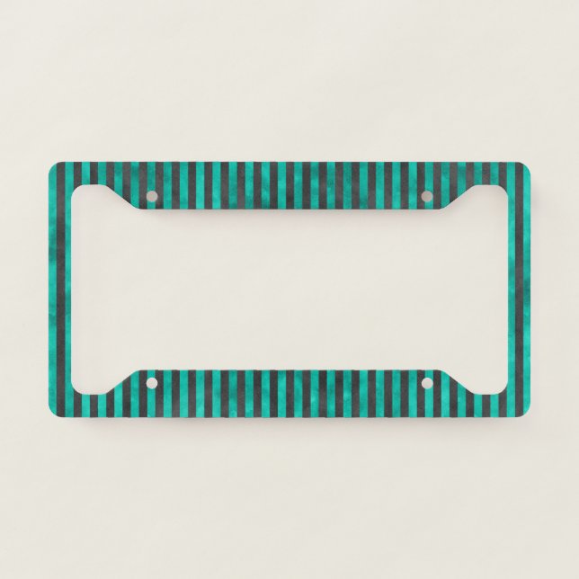 Turquoise Skulls and Sunflower Series Design 4 License Plate Frame (Front)