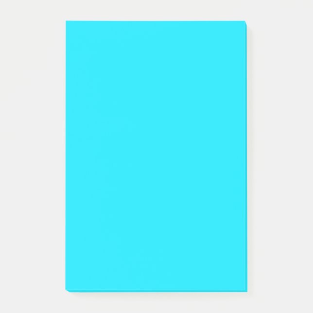 Turquoise Sky Blue Color Customize This! Post-it Notes (Front)