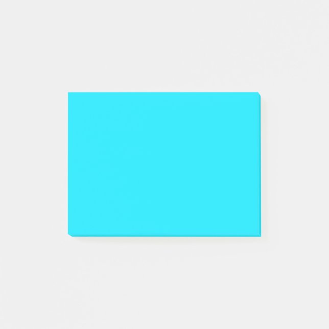 Turquoise Sky Blue Color Customize This! Post-it Notes (Front)