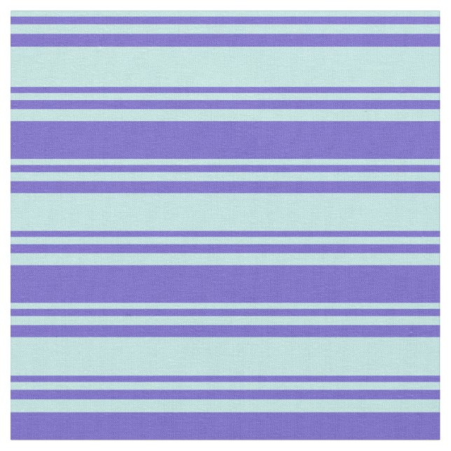 Turquoise & Slate Blue Striped Pattern Fabric (Close Up)