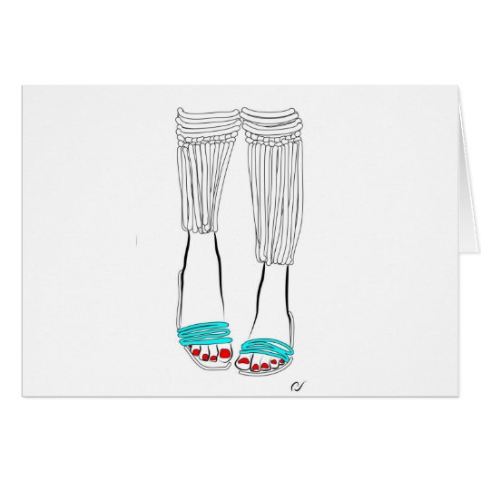 Turquoise Slippers Cards (Front Horizontal)