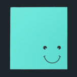 Turquoise Smile Notepad<br><div class="desc">A simple turquoise face design.</div>