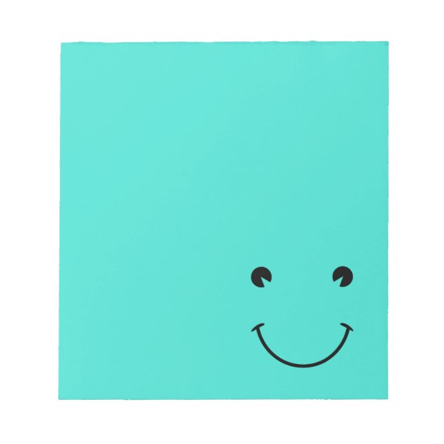 Turquoise  Smile Notepad (Front)