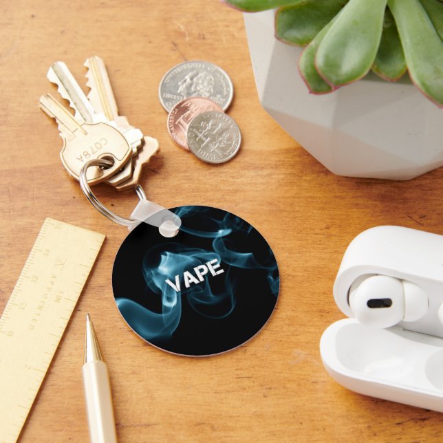 Turquoise Smoke Vape On Keychain