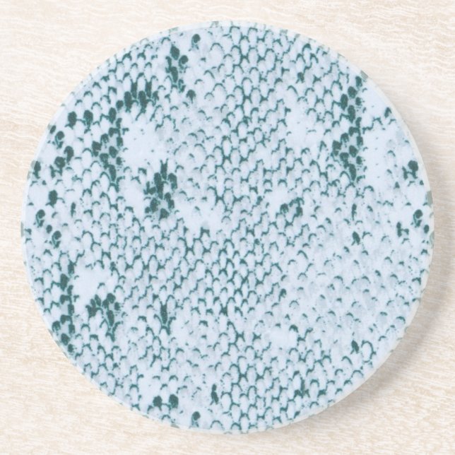 Turquoise Snake Skin Drink Coaster (Front)