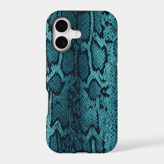 Turquoise snake skin iPhone 17 case