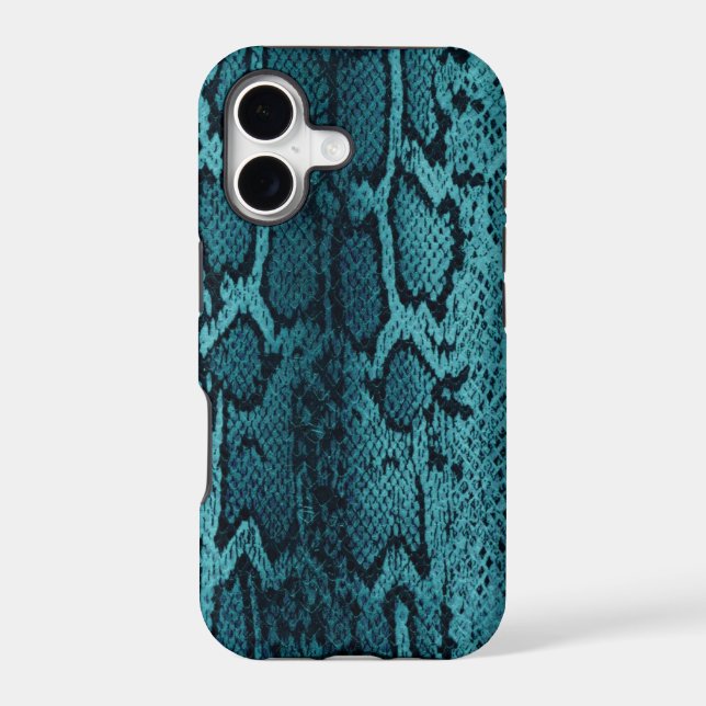 Turquoise snake skin iphone case (Back)