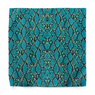 Turquoise Snakeskin Bandana