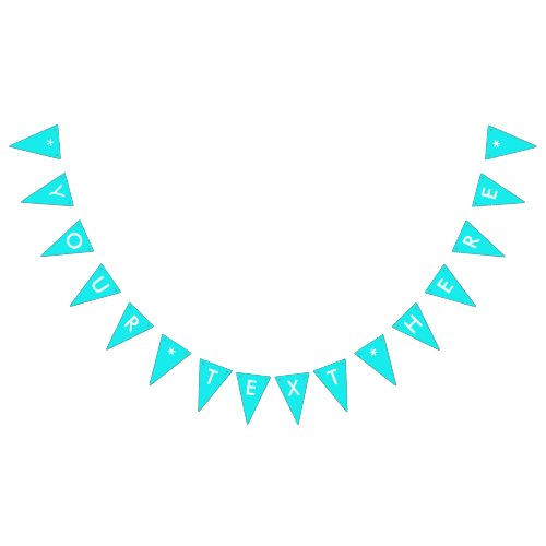 Turquoise Solid Color Bunting Flags