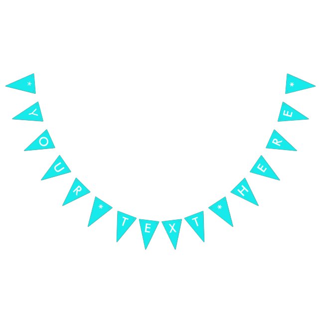Turquoise Solid Color Bunting Flags (All)