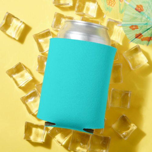 Turquoise Solid Color Can Cooler
