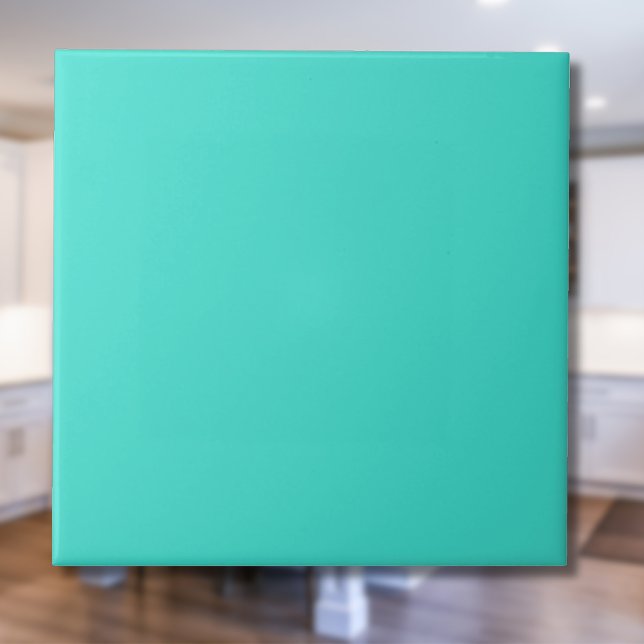 Turquoise Solid Color | Classic | Elegant Ceramic Tile (Creator Uploaded)