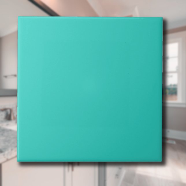 Turquoise Solid Color | Classic Elegant Ceramic Tile (Creator Uploaded)