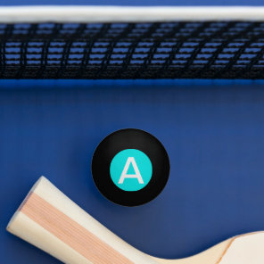 Turquoise Solid Color Ping-Pong Ball