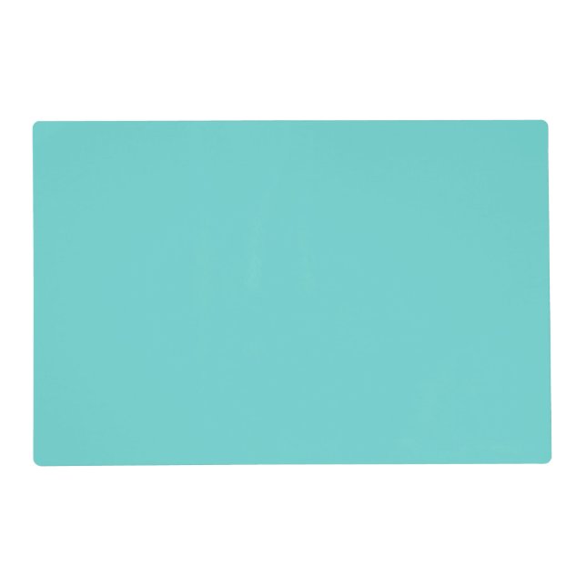 Turquoise solid color placemat (Front)