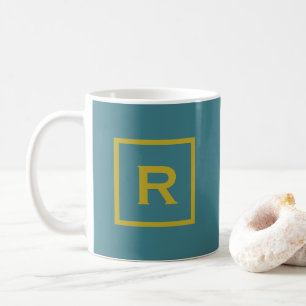 Turquoise Solid Color Plain Personal Coffee Mug