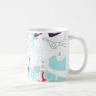 Turquoise Space, Abstract Art Mug