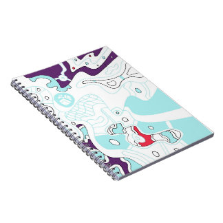 "Turquoise Space" right side Notebook