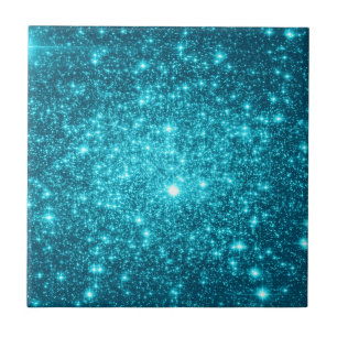 Turquoise Sparkle Ceramic Tile