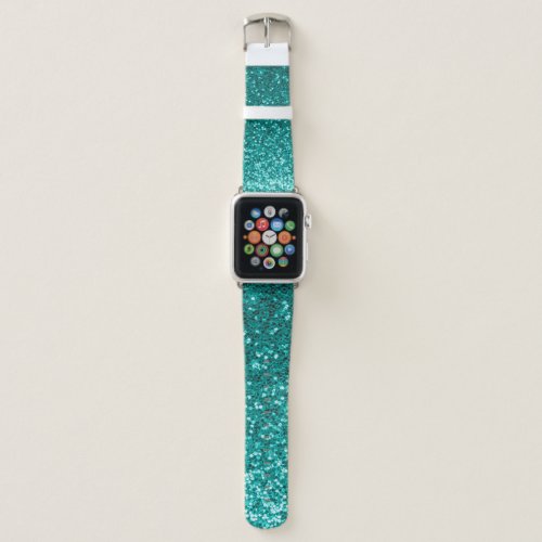 Turquoise Sparkles Bright Close_Up Foundation Apple Watch Band