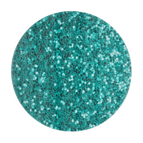 Turquoise Sparkles Bright Close_Up Foundation Cutting Board