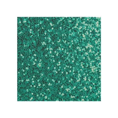 Turquoise Sparkles Bright Close_Up Foundation Wood Wall Art