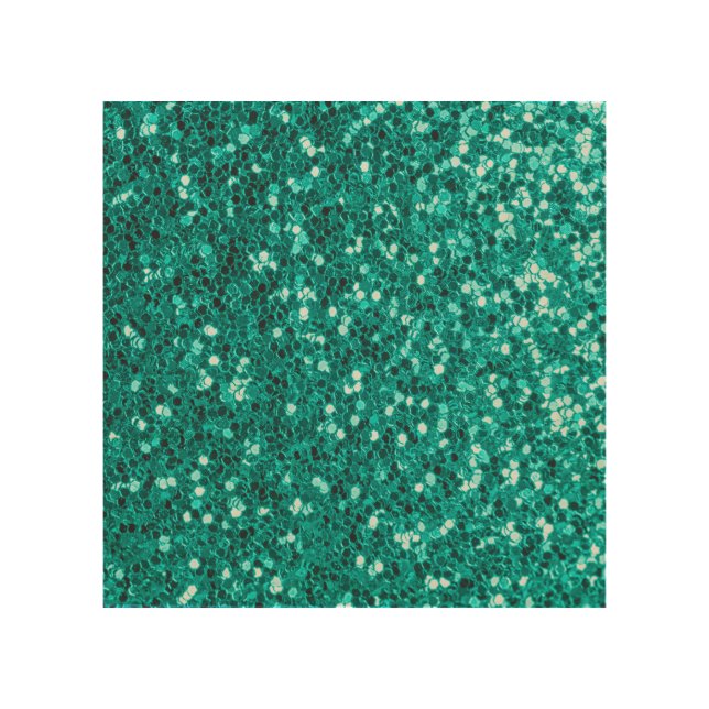 Turquoise Sparkles: Bright Close-Up Foundation Wood Wall Art (Front)