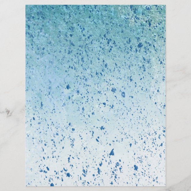 Turquoise Splatter Scrapbooking Craft Paper (Front)