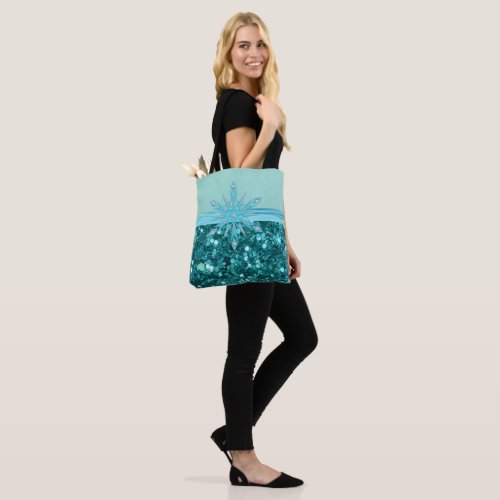 Turquoise Splendor sparkling and glitzy Tote Bag