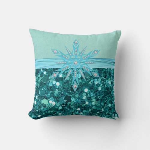 Turquoise Splendor stylish and charming Throw Pillow