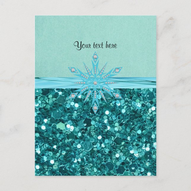 Turquoise Splendor template design Postcard (Front)