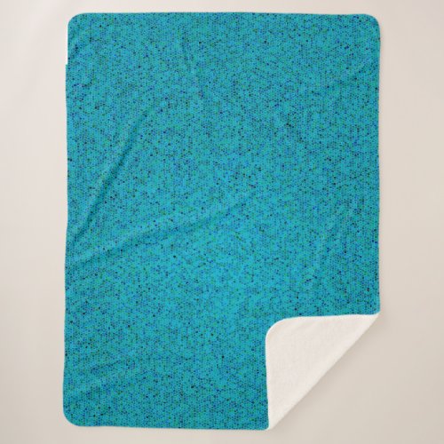 Turquoise Spray Sherpa Blanket