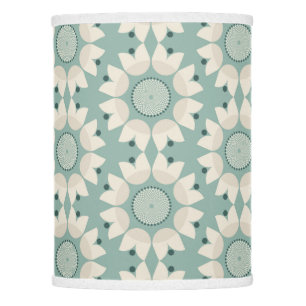 Turquoise spring flowers lamp shade