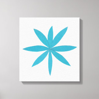 Turquoise Star Canvas Print