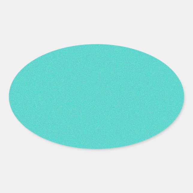 Turquoise Star Dust Oval Sticker (Front)