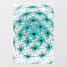 Turquoise Starburst - Premium Wall Decal