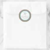 Turquoise Starfish Beach Bridal Shower Stickers (Bag)