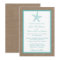 Turquoise Starfish Burlap Beach Wedding Collection