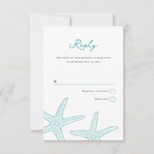 Turquoise Starfish Response Card