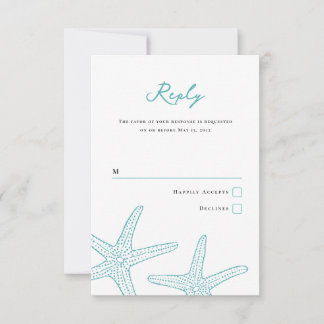 Turquoise Starfish Response Card