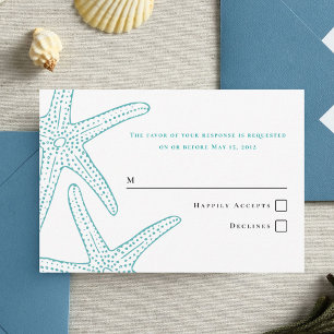 Turquoise Starfish Response Card