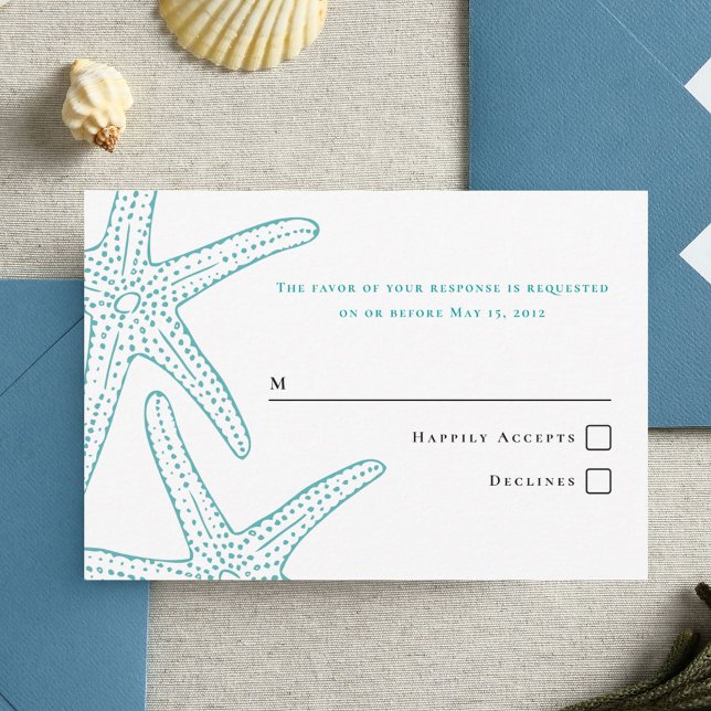 Turquoise Starfish Response Card (Creator Uploaded)