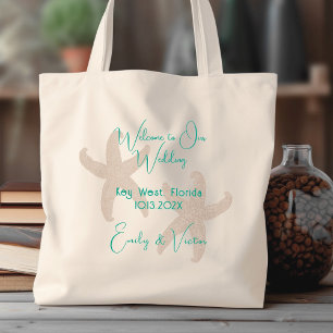 Turquoise Starfish Wedding Guests Welcome Bag