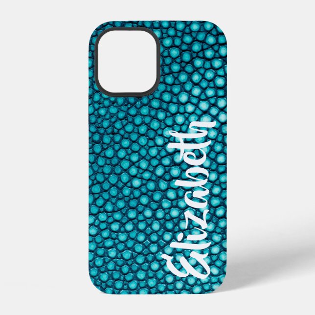 Turquoise Stingray Iphone Case (Back)